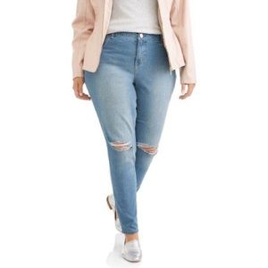 Glamorous Curve skinny ripped blue jean